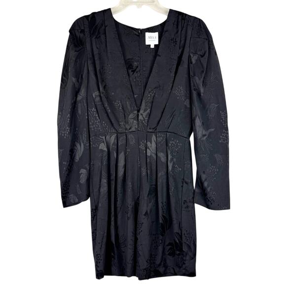 Misa Los Angeles Revolve Charlize Long Sleeve Jacquard Mini Dress Black Size 2 - Picture 6 of 16